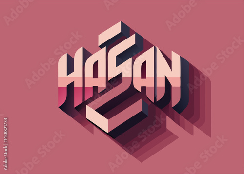 Stylish Typography on Vibrant Backdrop: Elegant three-dimensional typography in a vintage style commands attention against a minimalist, vibrant backdrop. A fusion of aesthetics and artistry.