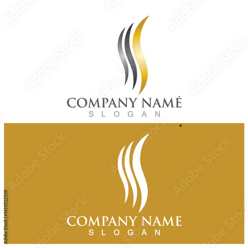 hair treatmen logo and vector template