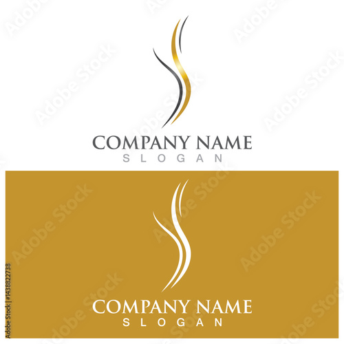 hair treatmen logo and vector template