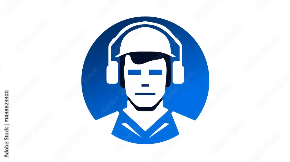 Fototapeta premium Professional bicolor flat rounded operator vector icon for website design and app development