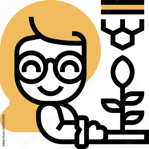 botanist (2) illustration on a white background  