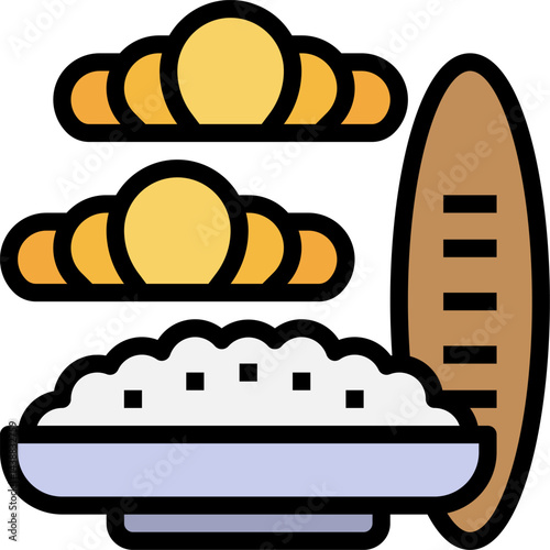 carbohydrates illustration on a white background     