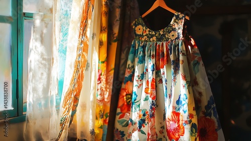 vibrant floral dress 
