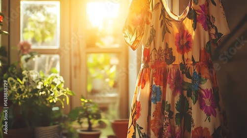 vibrant floral dress 