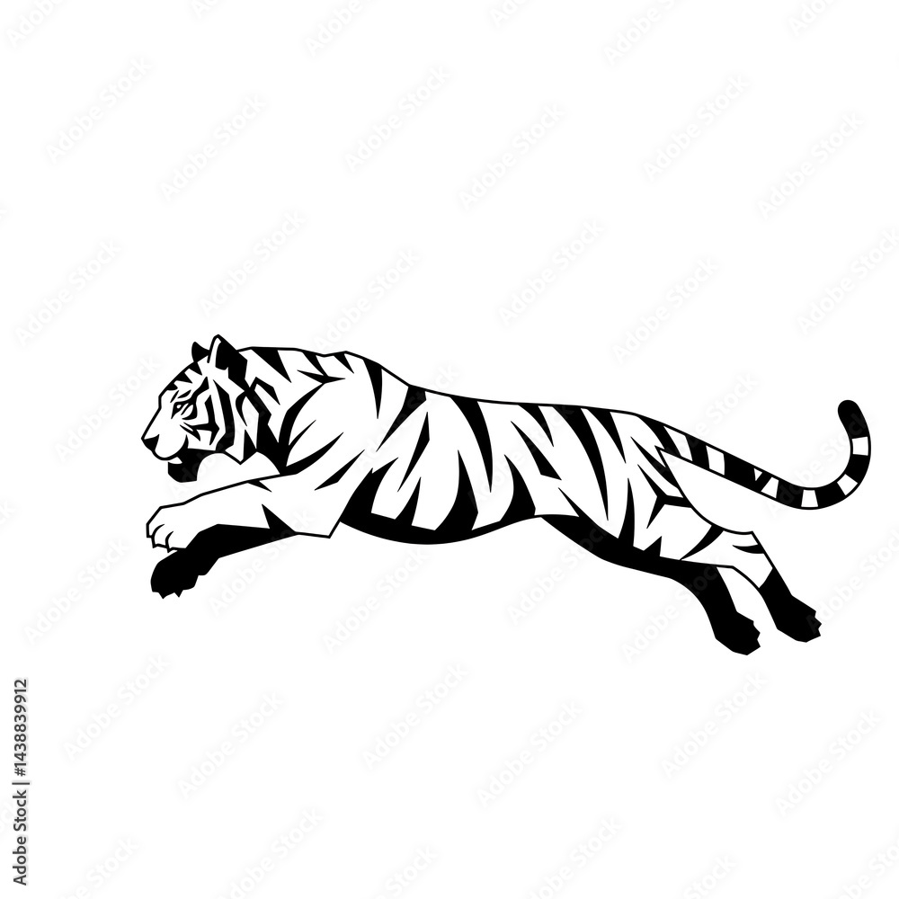 Obraz premium tiger vector illustration