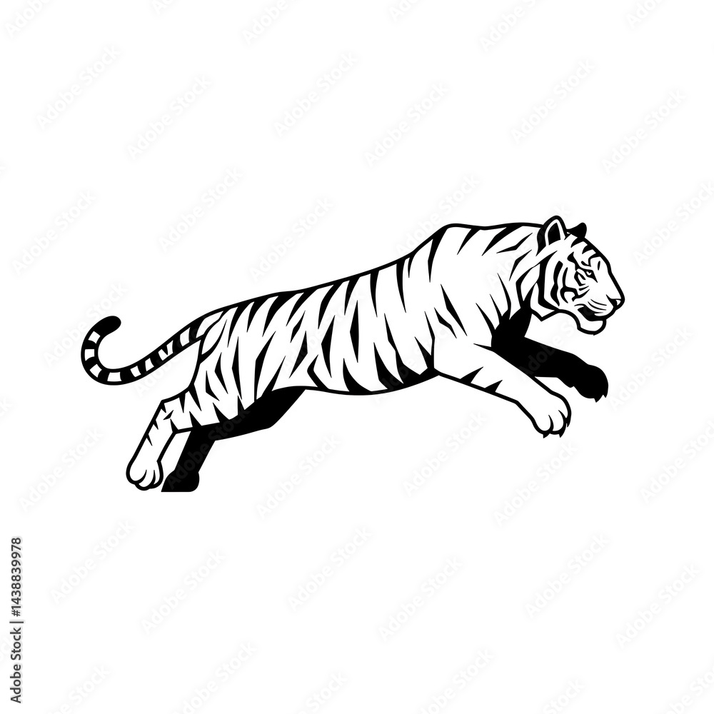 Obraz premium white tiger vector illustration