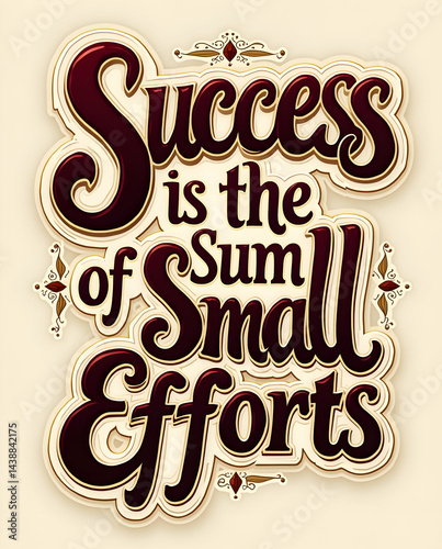 Success is the Sum of Small Efforts Typography