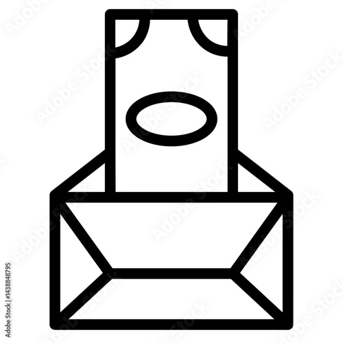 Envelope Mail Money Line Icon
