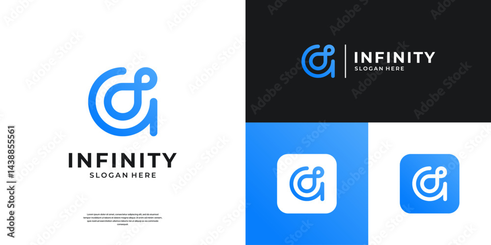 Letter A infinity logo template. Simple loop icon with line art. Usable for business, company and technology. Letter A infinity logo template. Simple loop icon with line art. Usable for business, company and technology.