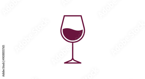 Elegant wine glass filled with red wine a perfect symbol for celebrations and sophisticated dining experiences offers a clean design ideal for various design projects