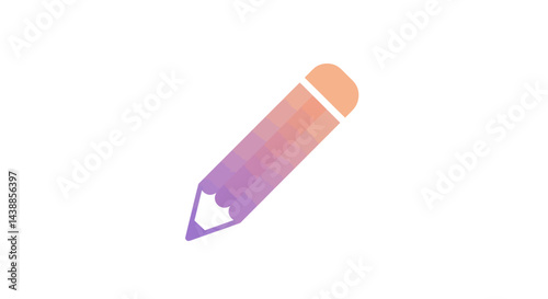 Gradient colored pencil illustration perfect for creative projects and design elements with a modern aesthetic and vibrant hues for artistic expression