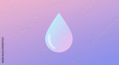 Minimalist raindrop graphic on soft pastel background for website design projects