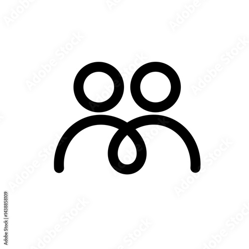 male and female symbol. Logo of 2 people with blank background. 2 person icon. icon of two people holding hands.