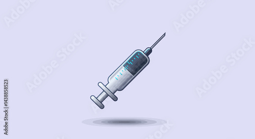 Syringe with vaccine dose for immunization injection on light background to prevent virus spread and boost healthcare