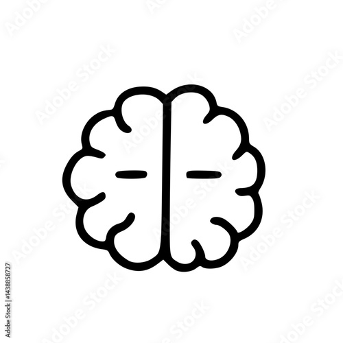 Outline Handdrawn Brain Icon