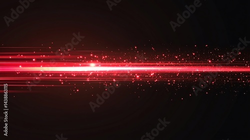 Illuminated Crimson Trails: Dynamic Light Streaks on Dark Backdrop Design