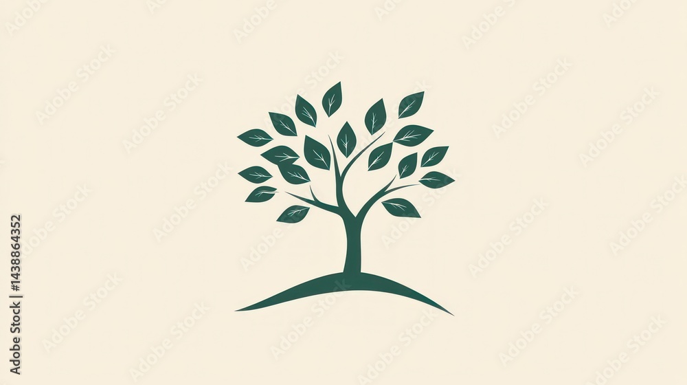 Obraz premium Simple Tree Logo Design
