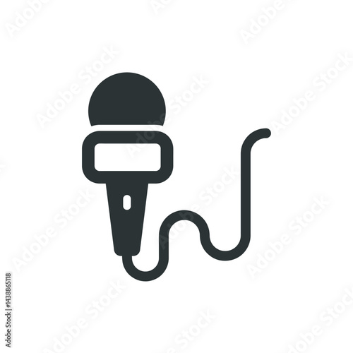 Microphone icon. Solid glyph series icon