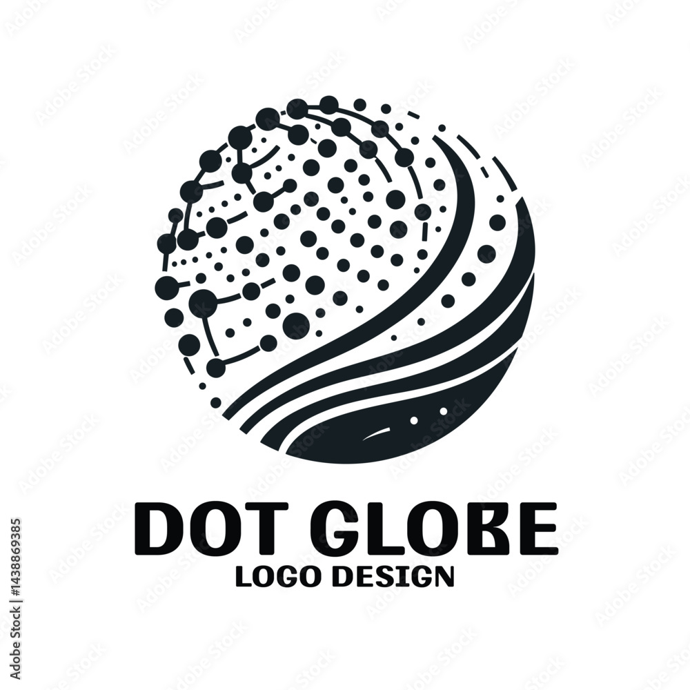 Fototapeta premium Dot Globe Vector Logo Design