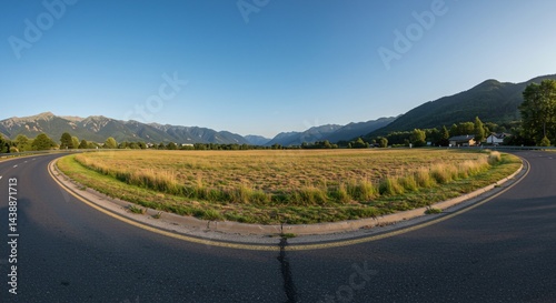 a road with a curve