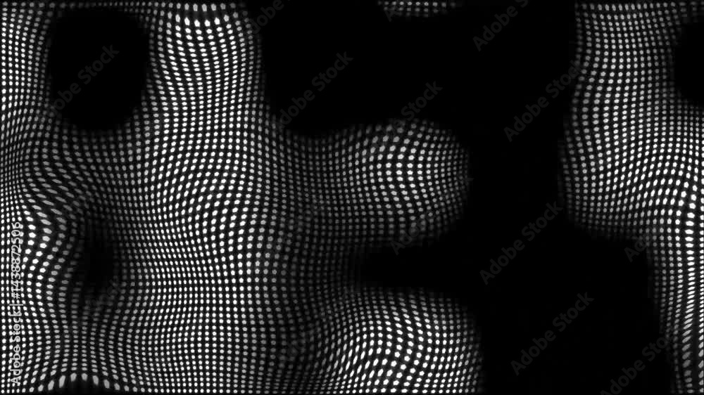 halftone dot wave  background. hd animated abstract dot pattern background texture. black dotted halftone animated. halftone dot motion background moving seamless loop animation.