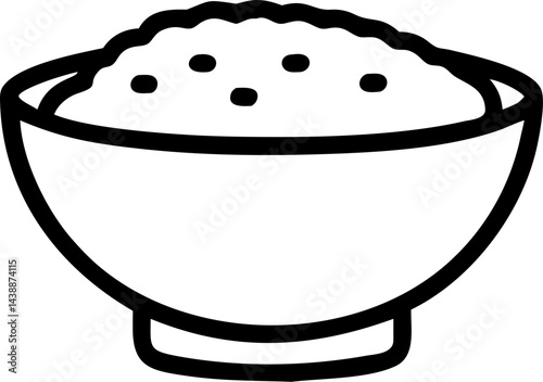  rice bowl icon on a white background