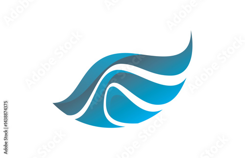 abstract wing vector logo