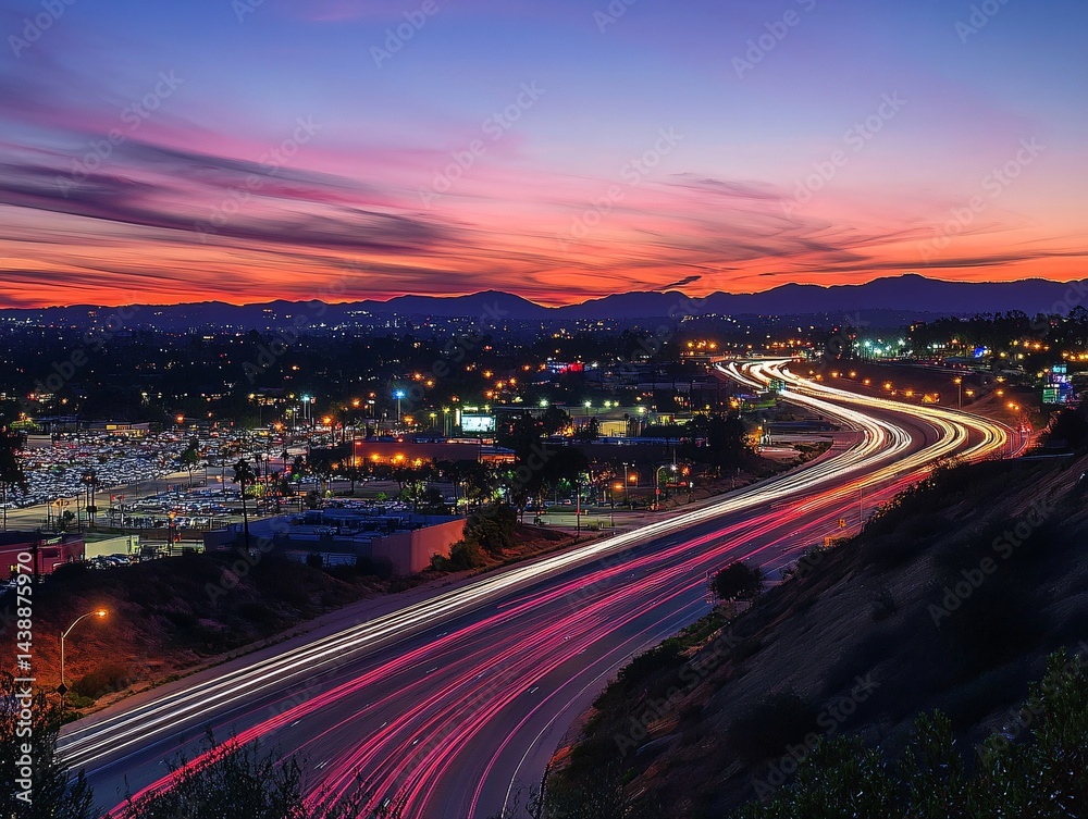 Fototapeta premium night traffic in the city