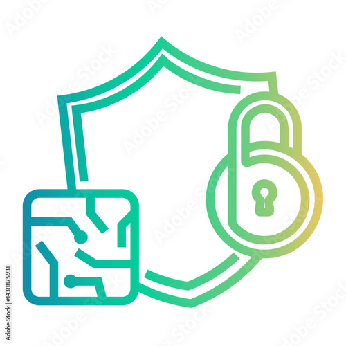control system Line Gradient Icon