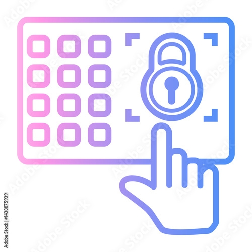 control system Line Gradient Icon