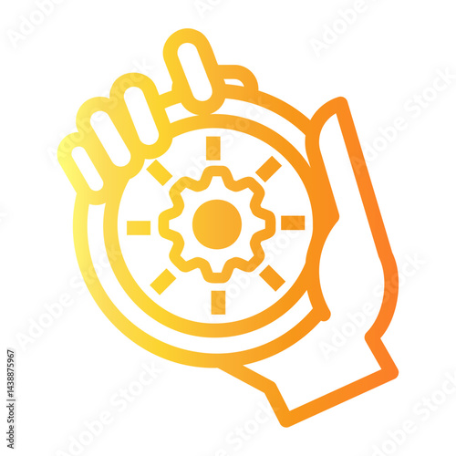 control system Line Gradient Icon