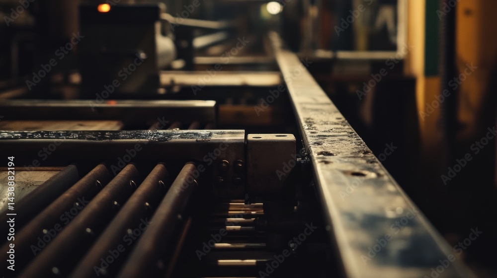 Industrial metal fabrication machinery close-up Industrial metal fabrication machinery close-up