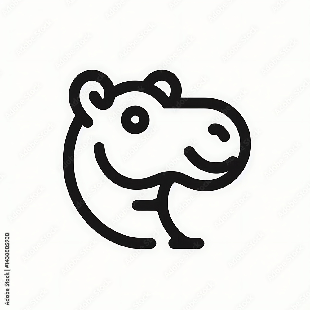 Fototapeta premium cammel head line icon