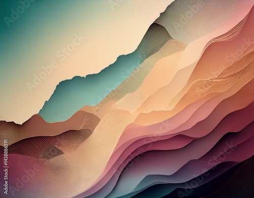 Soft gradients overlaid with natural grain and ripped