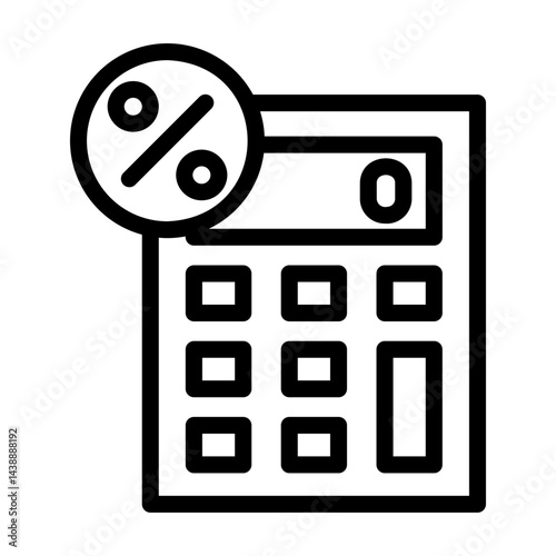 calculator Line Icon