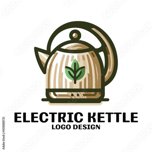Electric Kettle Vector Logo Design