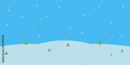 winter landscape vector illustration