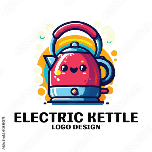 Electric Kettle Vector Logo Design