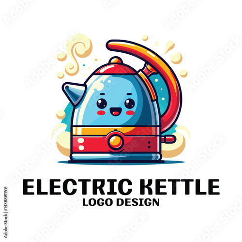 Electric Kettle Vector Logo Design