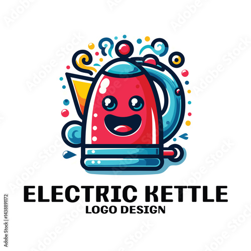 Electric Kettle Vector Logo Design