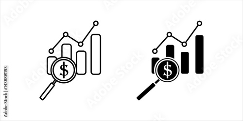 Cost reduction analysis line icon. Accountancy. Expense decline. Economic analysis. Stages and elements of a successful production cycle. Editable stroke