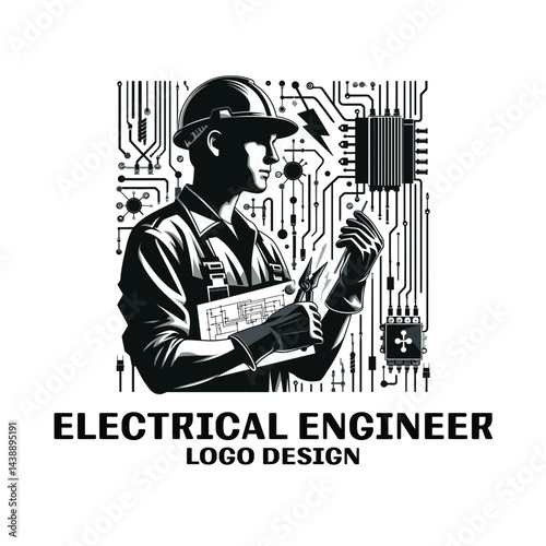 Electrical Engineer Vector Logo Design