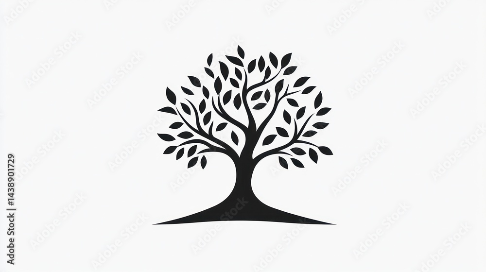 Obraz premium Silhouetted Tree Graphic (1)