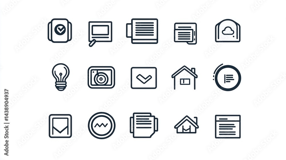 Digital Icons for Cloud Services Digital Icons for Cloud Services