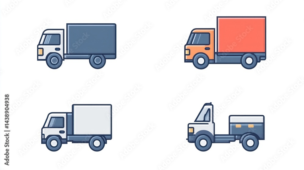 Various Truck Illustrations Various Truck Illustrations