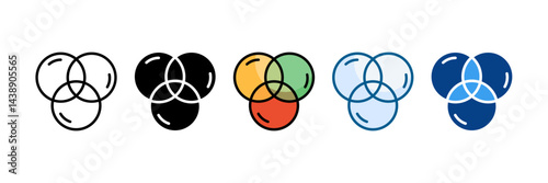 Rgb Icon Set Multiple Style Collection