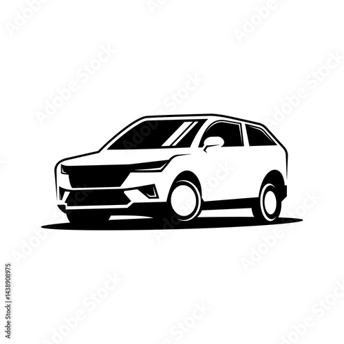 Luxury SUV car isolated on white background