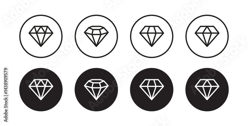 diamonds icon set. diamond collection icon vector illustration