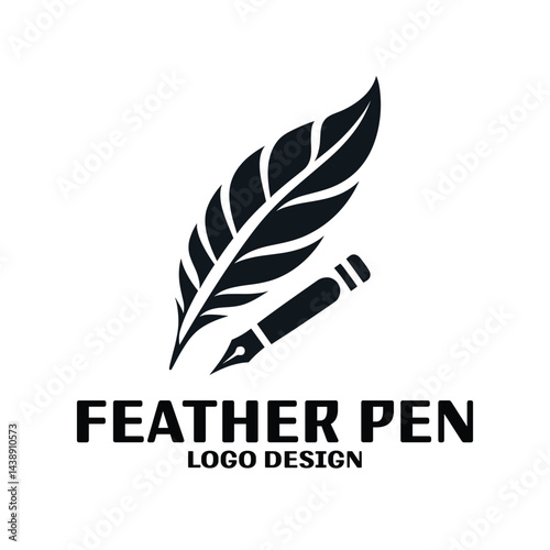 Feather Pen Vector Logo Design