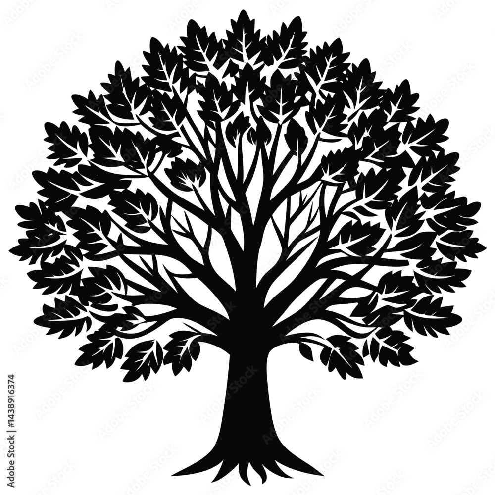 Obraz premium Koa trees icon set isolated on white background